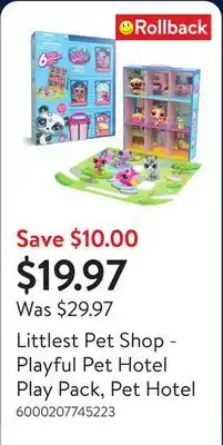 Walmart Littlest Pet Shop - Playful Pet Hotel Play Pack, Pet Hotel offer