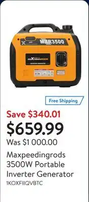 Walmart Maxpeedingrods 3500W Portable Inverter Generator offer