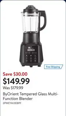 Walmart ByOrient Tempered Glass Multi-Function Blender offer