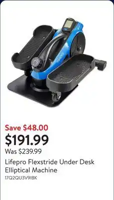 Walmart Lifepro Flexstride Under Desk Elliptical Machine offer