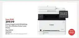 Staples Canon imageCLASS MF654Cdw 3-in-One Wireless Colour Laser Printer offer