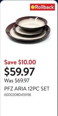 Walmart PFZ ARIA 12PC SET offer