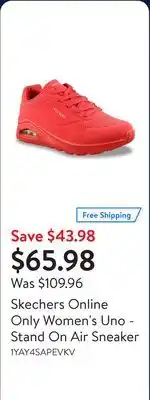 Walmart Skechers Online Only Women's Uno - Stand On Air Sneaker offer