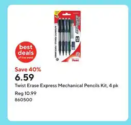 Staples Twist Erase Express Mechanical Pencils Kit, 4 pk offer