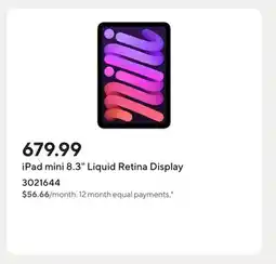 Staples iPad mini 8.3 Liquid Retina Display offer