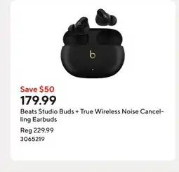 Staples Beats Studio Buds + True Wireless Noise Cancelling Earbuds offer