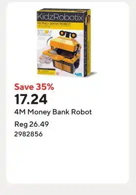 Staples 4M Money Bank Robot offer