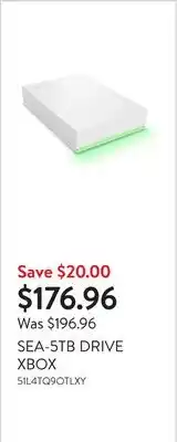 Walmart SEA-5TB DRIVE XBOX offer