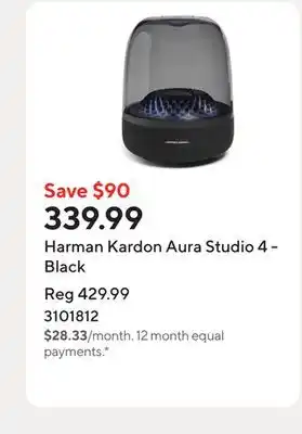 Staples Harman Kardon Aura Studio 4 - Black offer