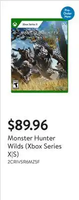 Walmart Monster Hunter Wilds (Xbox Series X|S) offer