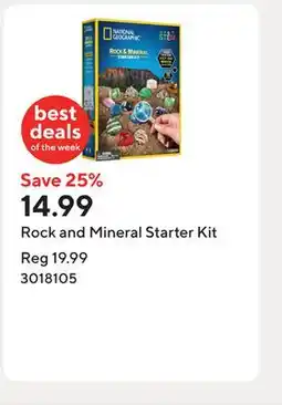 Staples Rock and Mineral Starter Kit offer