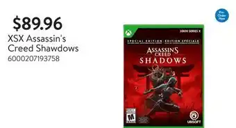 Walmart XSX Assassin's Creed Shawdows offer