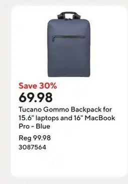 Staples Tucano Gommo Backpack for 15.6 laptops and 16 MacBook Pro - Blue offer