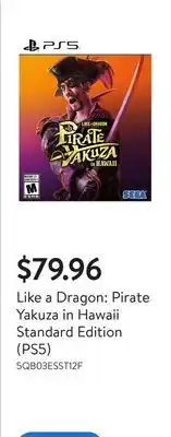 Walmart Like a Dragon: Pirate Yakuza in Hawaii Standard Edition (PS5) offer