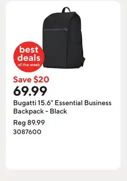 Staples Bugatti 15.6 Essential Business Backpack - Black offer