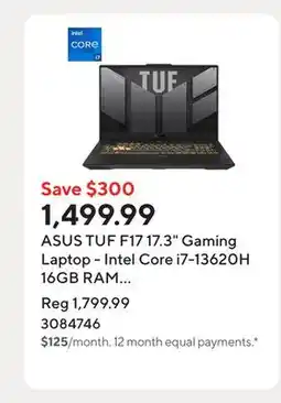 Staples ASUS TUF F17 17.3 Gaming Laptop - Intel Core i7-13620H 16GB RAM 1TB SSD Win 11 Home offer