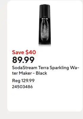 Staples SodaStream Terra Sparkling Water Maker - Black offer