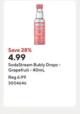 Staples SodaStream Bubly Drops - Grapefruit - 40mL offer