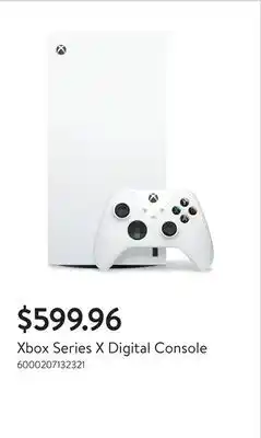 Walmart Xbox Series X Digital Console offer