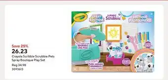 Staples Crayola Scribble Scrubbie Pets Spray Boutique Play Set offer