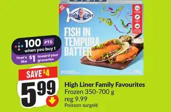 Chalo FreshCo High Liner Family Favourites Frozen 350-700 g offer