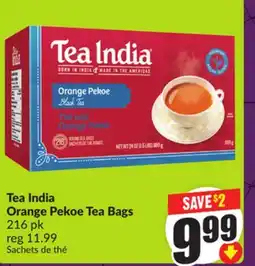 Chalo FreshCo Tea India Orange Pekoe Tea Bags 216 pk offer