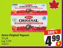 Chalo FreshCo Astro Original Yogourt 12 pk offer