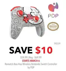 GameStop Rematch Boo-Hoo Wireless Nintendo Switch Controller offer