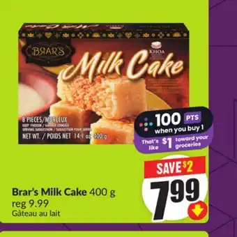 Chalo FreshCo Brar's Milk Cake 400 g offer