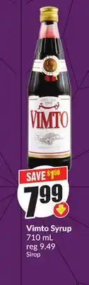 Chalo FreshCo Vimto Syrup 710 mL offer