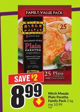 Chalo FreshCo Mirch Masala Plain Paratha Family Pack 2 kg offer