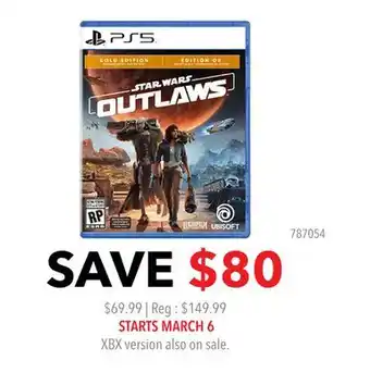 GameStop Star Wars Outlaw offer