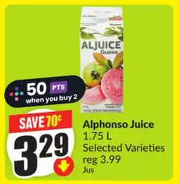 Chalo FreshCo Alphonso Juice 1.75 L Selected Varieties offer