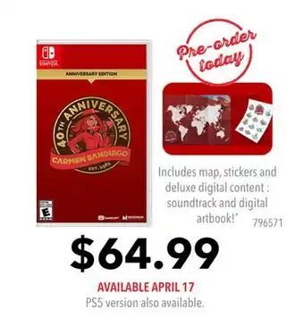 GameStop Carmen Sandiego offer