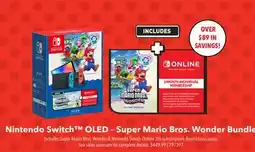 GameStop Nintendo Switch OLED - Super Mario Bros. Wonder Bundle offer