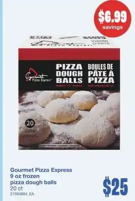 Wholesale Club GOURMET PIZZA EXPRESS, 9 OZ PIZZA DOUGH BALLS, 20 CT offer