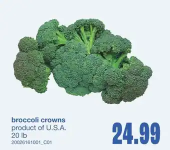 Wholesale Club BROCCOLI CROWNS, 20 LB offer