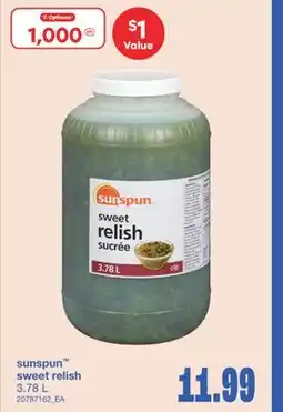 Wholesale Club SWEET RELISH, 3.78 L offer