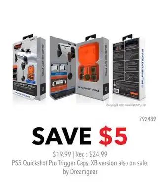 GameStop PS5 Quickshot Pro Trigger Caps offer