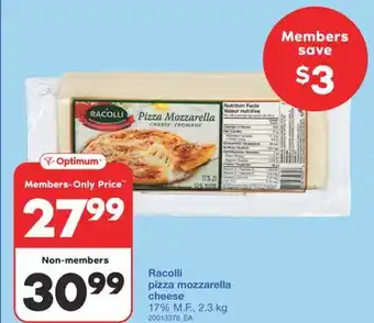 Wholesale Club PIZZA MOZZARELLA CHEESE, 17% M.F., 2.3 KG offer