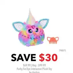 GameStop Furby Tie Dye Interactive Plush Toy by Hasbro offer