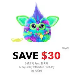 GameStop Furby Galaxy Interactive Plush Toy by Hasbro offer