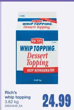 Wholesale Club WHIP TOPPING, 3.62 KG offer