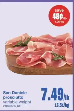 Wholesale Club PROSCIUTTO offer