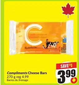 FreshCo Compliments Cheese Bars 270 g offer