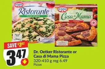 FreshCo Dr. Oetker Ristorante or Casa di Mama Pizza 320-410 g offer