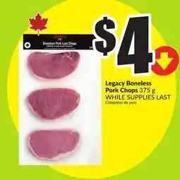 FreshCo Legacy Boneless Pork Chops 375g offer