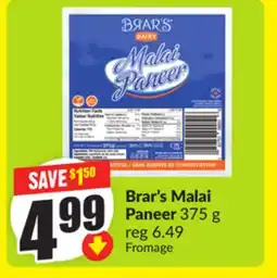 FreshCo Brar's Malai Paneer 375 g offer