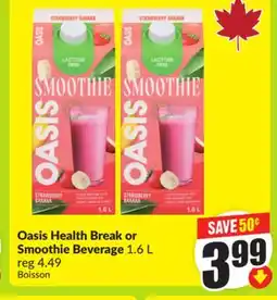 FreshCo Oasis Health Break or Smoothie Beverages 1.6 L offer