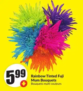 FreshCo Rainbow Tinted Fuji Mum Bouquets offer